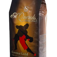 Кава в зернах El Querido Crema Gold 1000 г. Кава арабіка, робуста. Суміш з високоякісних сортів арабіки і робусти