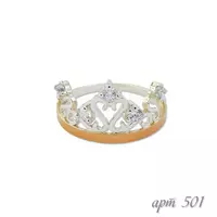 Кольцо корона с золотой пластиной 30501.