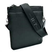 Мужская кожаная сумка H.T.Leather Чёрного цвета 5367-3