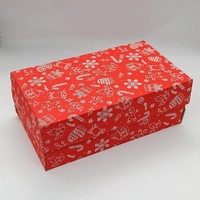 Коробка  "Новогодний рисунок" 31,8*17,8*11,9 см (красная)