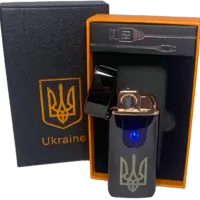 Електрична та газова запальничка Україна (з USB-зарядкою⚡️) HL-431 Black-ice