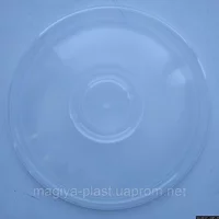 Пластиковая круглая крышка с ручкой на миску 2л (натуральный цвет)
