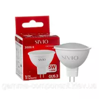 Світлодіодна лампа SIVIO 5W MR16, GU5.3, 3000K, теплий білий
