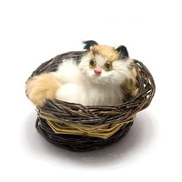 Кішка в кошику (нявкає)(12х10х9 см)