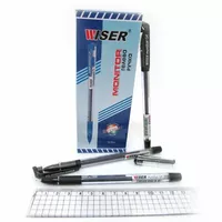 Ручка гелева Wiser "Monitor" 0,6 мм з грипом чорна