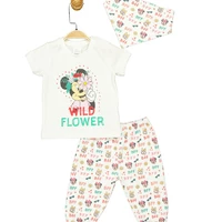 Костюм (футболка, штаны, бандана) Minni Mouse 62-68 см (3-6 мес) Disney MN17336 Белый 8691109874955