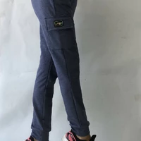 Спортивные брюки с накладными карманами N° 125 синий меланж