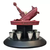 Штоф Русский военный корабль иди на х*й №1 декоративна підставка, тематичний Міні Бар