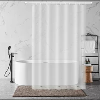 Шторка для ванны из полиэстера водонепроницаемая Bathlux 180x180 см с кольцами, занавеска для ванной комнаты
