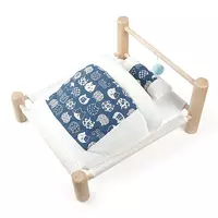Лежак - кровать для кошек 53 х 47 х 13 см Бело - синий