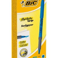 Набор текстовых маркеров BIC Highlighter Grip Голубых 12 шт (70330312517)