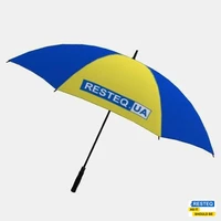 Парасолька у вигляді українського прапора RESTEQ. Парасолька-тростина національна. Велика жовто-блакитна парасолька для двох
