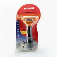 Фурмінатор з кнопкою Pet Comb 6,6 см (розмір M) для розчісування шерсті котів та собак