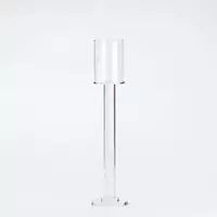 Підсвічник скляний Cylinder на високій ніжці 35.5 см