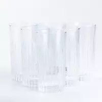 Набір склянок Living Home високих ребристих 6 штук по 360 мл, прозорий
