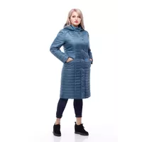 Женское демисезонное пальто Софи (серо-синий)