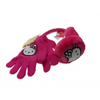 Набор теплые наушники и перчатки на девочку Hello Kitty