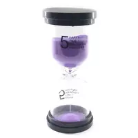 Часы песочные 5 мин фиолетовый песок (11х4,5х4,5 см)