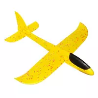 Самолет планер светящийся из пенопласта, 48 см Желтый