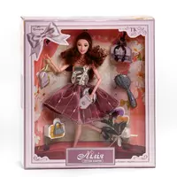 Кукла с аксессуарами 30 см Kimi Принцесса музыки Бордовая 4660512546203