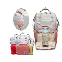 Сумка для мам, уличная сумка для мам и малышей, модная многофункциональная  TRAVELING SHAR серый в полоску