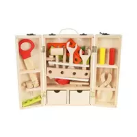 Деревянный игровой набор чемоданчик с инструментами Kruzzel
