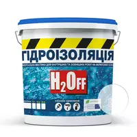 Гидроизоляция универсальная акриловая краска мастика H2Off Прозрачная 3 кг
